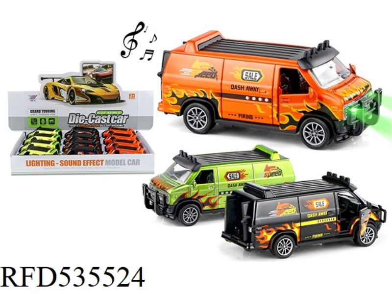 1:32 ALLOY CAR JIMS GMC DOOR COMEBACK LIGHT MUSIC (12 ONLY PACK)