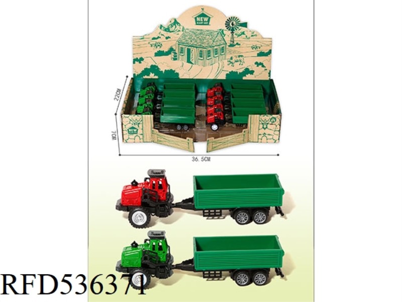 ALLOY CAR + SQUARE BUCKET (8PCS)