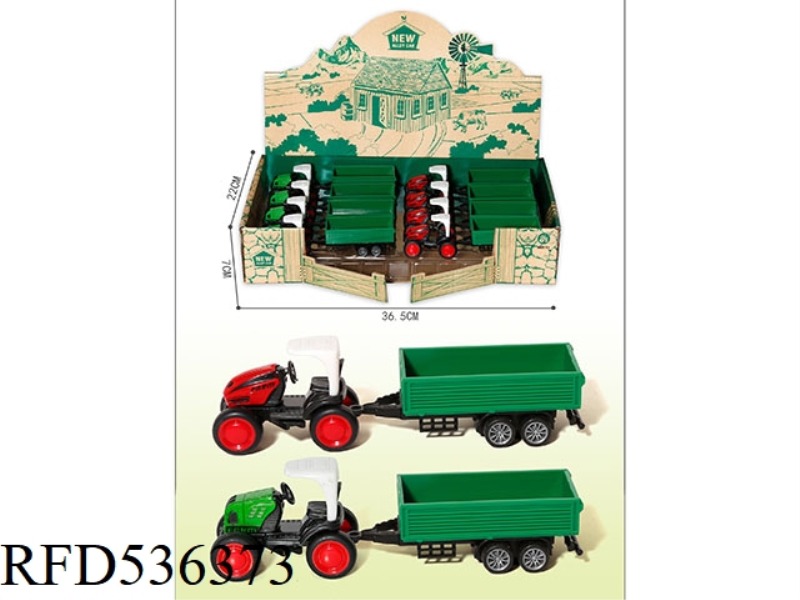 ALLOY CAR + SQUARE BUCKET (8PCS)