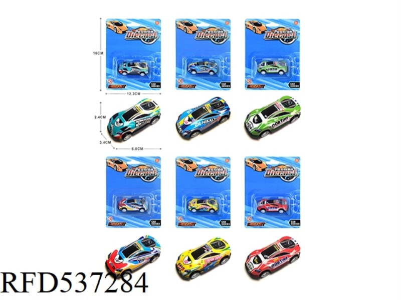 1:64 RETURN LIGHT ALLOY IRON SHEET CAR