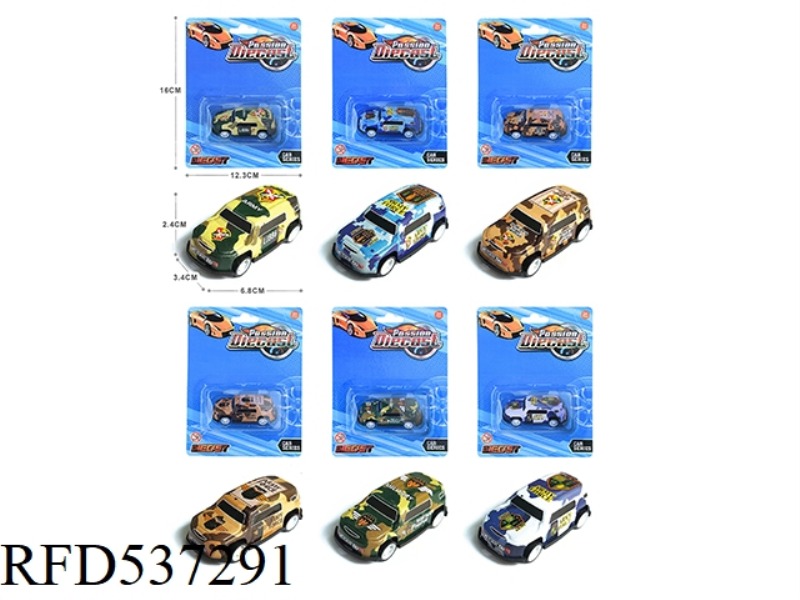 1:64 RETURN LIGHT ALLOY IRON SHEET CAR