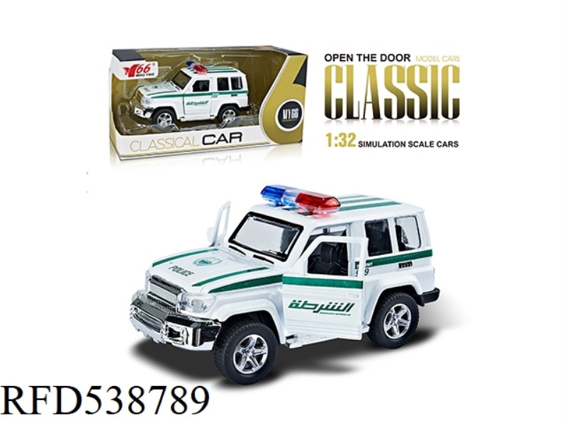 1:32 POLICE CAR JEEP ALLOY REBOUND DOOR CAR