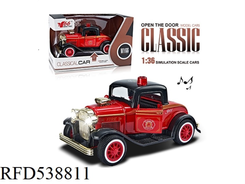 1:36Q VERSION FIRE CAPPING 2 DOOR REBOUND WITH LIGHT MUSIC ALLOY CAR