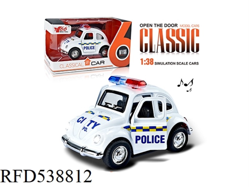 1:38 Q VERSION BEETLE ALLOY BOILBACK 2 OPEN DOOR POLICE CAR WITH LIGHTS, MUSIC