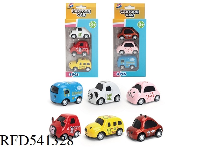 3 ALLOY SIMULATION BOOMERANG CARTOON CAR