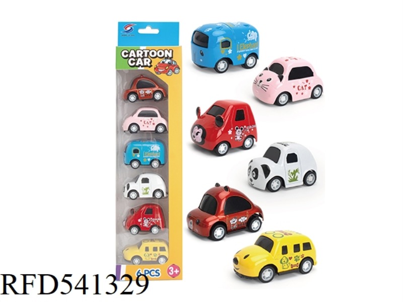 6 ALLOY SIMULATION BOOMERANG CARTOON CAR