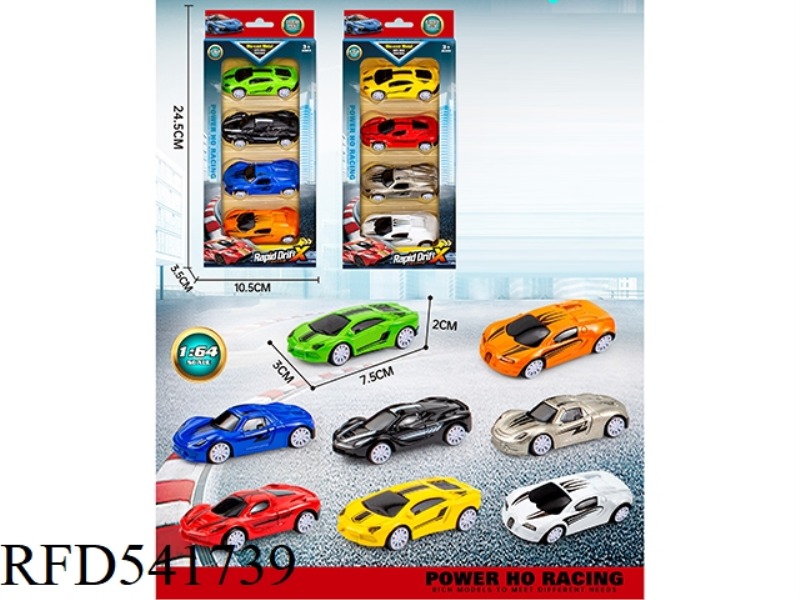 1:64 PULL-BACK ALLOY CAR (4PCS)