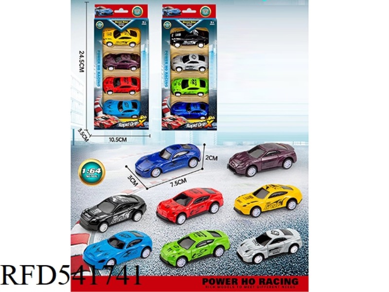1:64 PULL-BACK ALLOY CAR (4PCS)