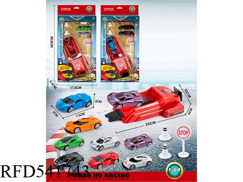ALLOY EJECTOR CAR (WITH 4 CARS)
