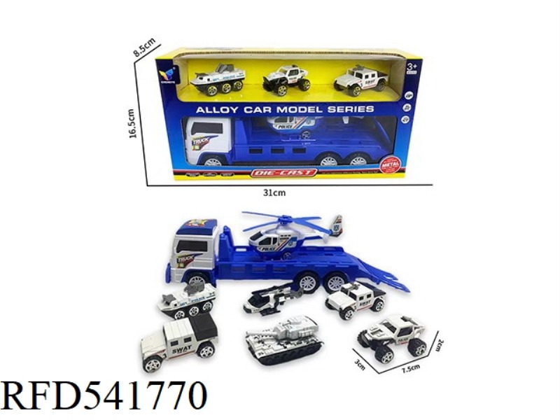 INERTIA TRACTOR +3 ALLOY SPECIAL POLICE CAR SET