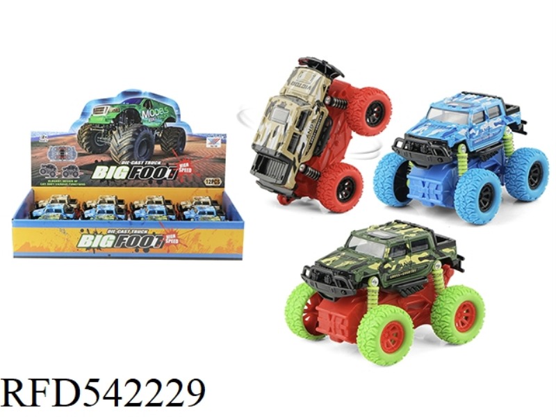 1:32 ALLOY CAMOUFLAGE HUMMER FOUR-WHEEL DRIVE INERTIAL CLIMBING VEHICLE (12 PIECES)