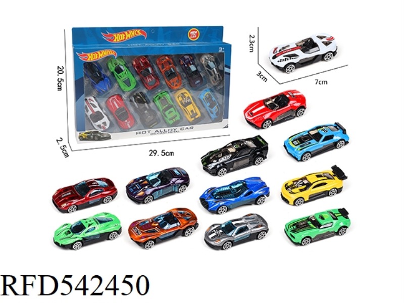 6 SLIDING ALLOY RACING CARS +6 SLIDING ALLOY SPORTS CARS