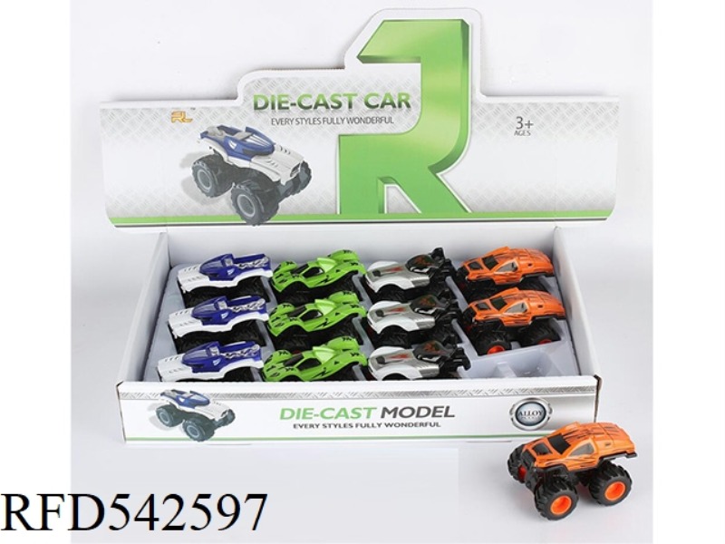 ALLOY OFF-ROAD VEHICLE (DOUBLE INERTIA) 12 PIECES