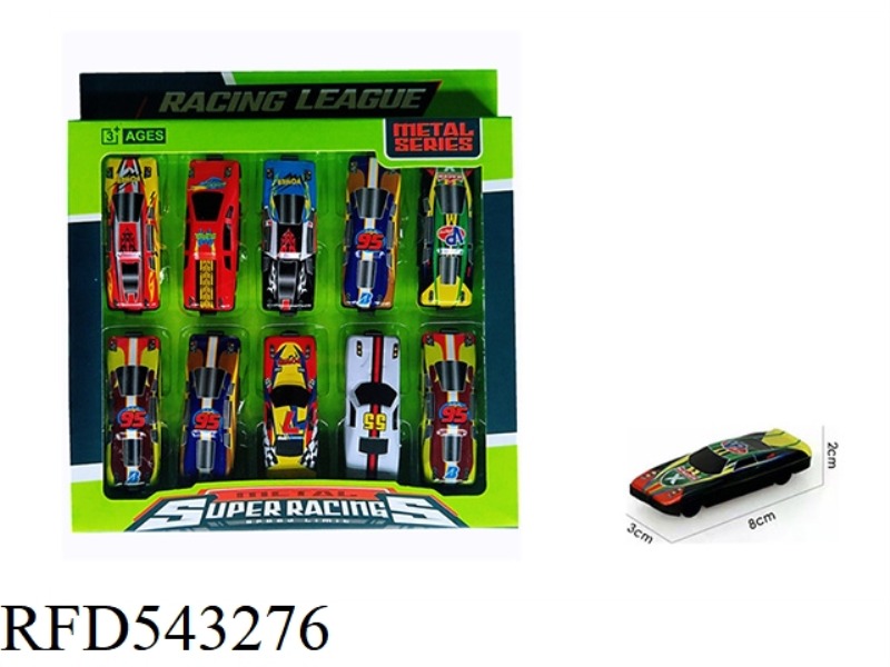 TAXI METAL CAR 10PCS