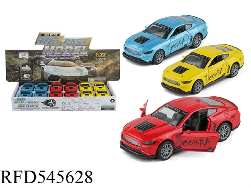 1:32 ALLOY MODEL FORD GT500 DOOR PULL BACK (12 PIECES)