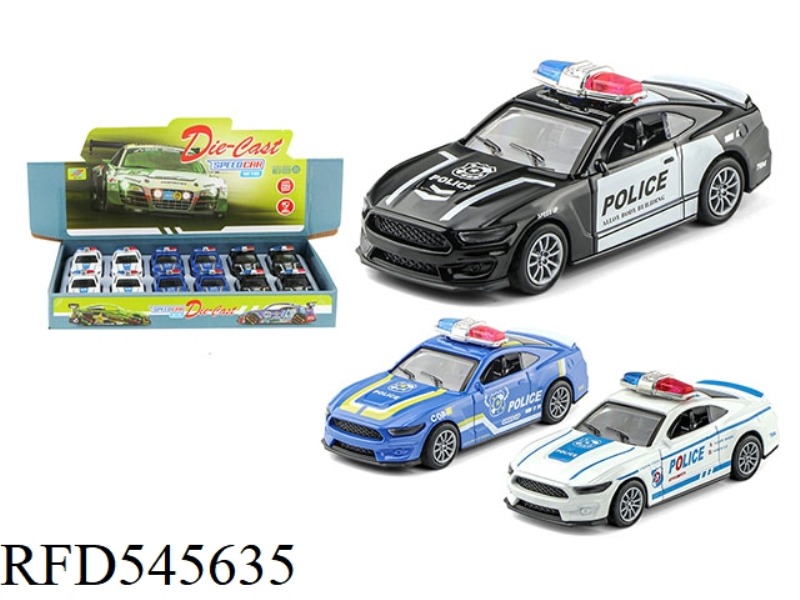 1:36 ALLOY CAR FORD POLICE CAR PULL-BACK (12 ONLY)