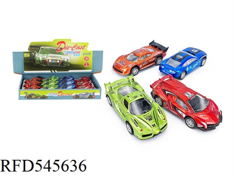 1:36 ALLOY CAR 4 SPORTS CAR PULL-BACK (12 PIECES)