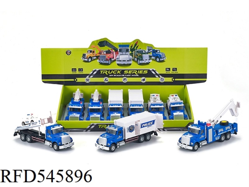 1:24 AMERICAN BOILBACK METAL RESCUE POLICE CAR WITH LIGHTS AND MUSIC