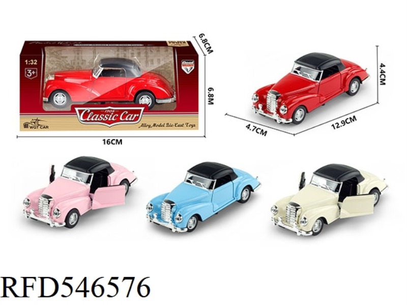 1:32 ALLOY PULL-BACK SIMULATION CLASSIC CAR MERCEDES