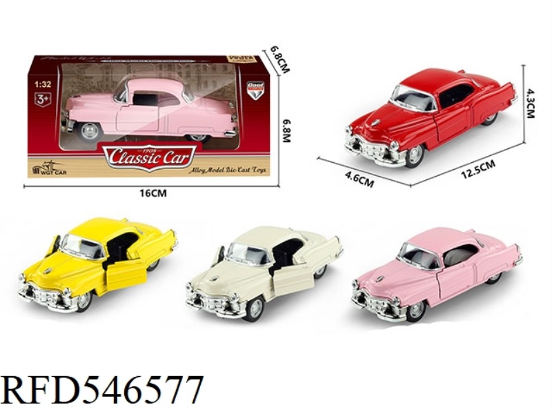 1:32 ALLOY PULL-BACK SIMULATION CLASSIC CAR CADILLAC