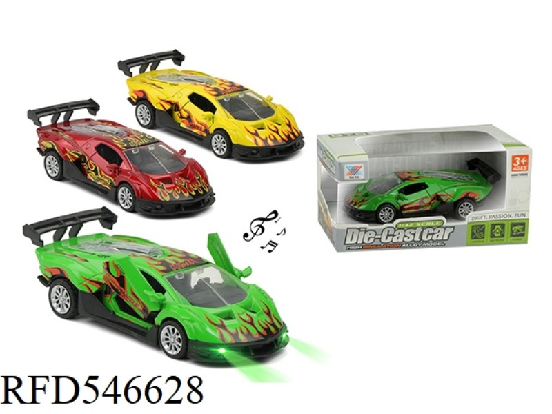 1:32 ALLOY CAR PULL BACK DOOR LIGHTING MUSIC LAMBORGHINI (1 ONLY)