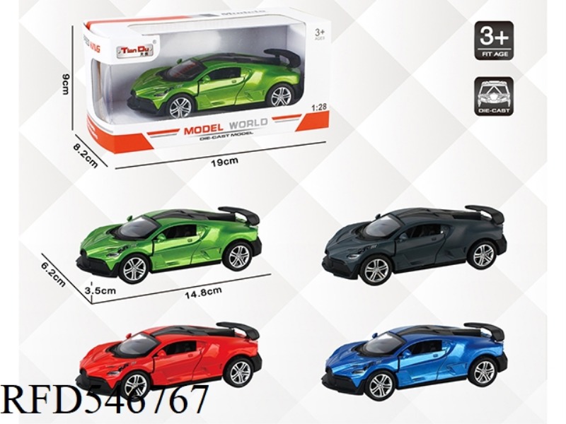 1:28 ARTIFICIAL BOOMERANG ALLOY THREE-DOOR BUGATTI