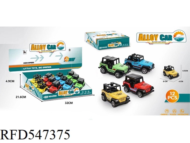 JEEP ALLOY PULL-BACK 12PCS