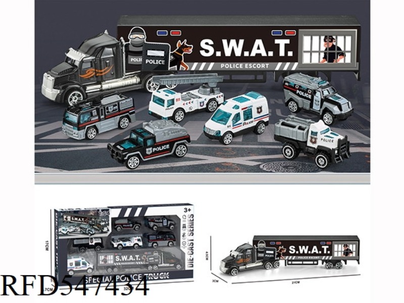 ALLOY TRAILER TRUCK SCENE SET