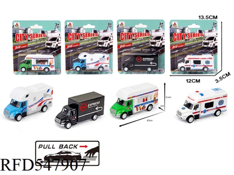 1:87 ALLOY PULL-BACK SIMULATION CITY CAR