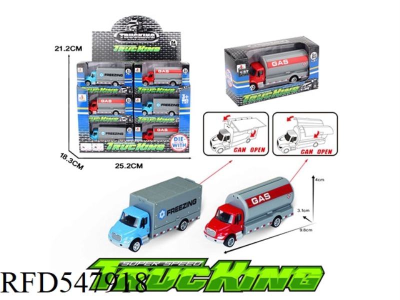 1:87 SMALL TANK SMALL CONTAINER TRAILER 2 MIXED /24 ONLY ONE BOX