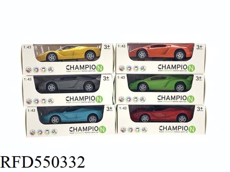 1:43 ALLOY PULLEBACK SIMULATION CAR LAMBORGHINI FERRARI