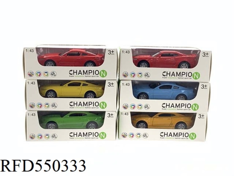 1:43 ALLOY PULL-BACK SIMULATION MUSTANG CHEVY