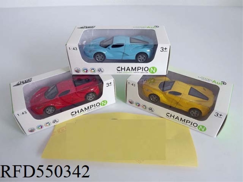 1:43 ALLOY PULLEBACK SIMULATION CAR LAMBORGHINI FERRARI