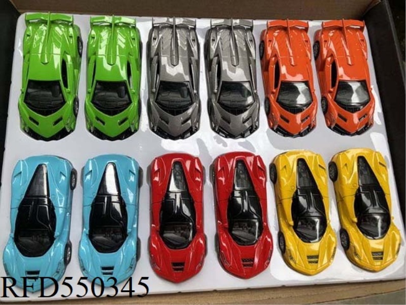 1:43 ALLOY PULLEBACK SIMULATION CAR LAMBORGHINI FERRARI 12PCS