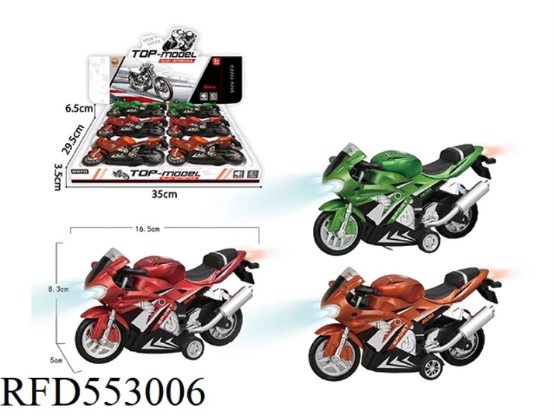 1:12 ALLOY RACER WITH LIGHT AND SOUND 6PCS