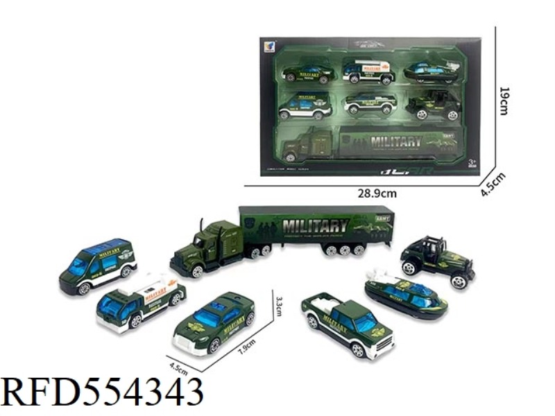 1:64 SLIDING ALLOY MILITARY VEHICLE SET