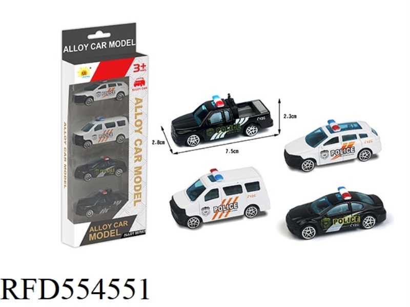 ALLOY TAXI POLICE CAR SET