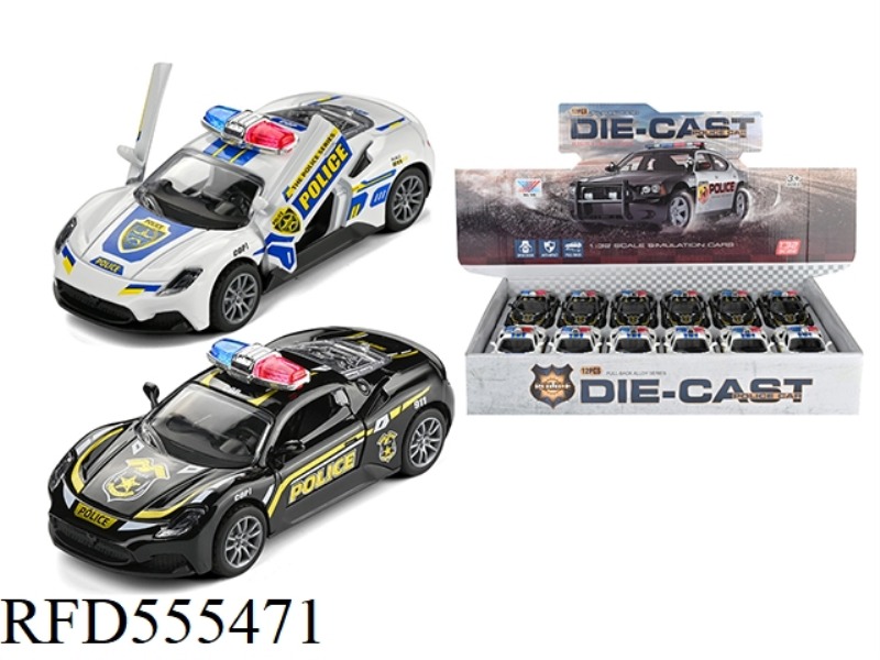 1:32 ALLOY PULL BACK DOOR MASERATI POLICE CAR (12 ONLY)