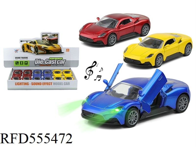 1:32 ALLOY CAR MASERATI DOOR BACK LIGHTING MUSIC (12 ONLY)
