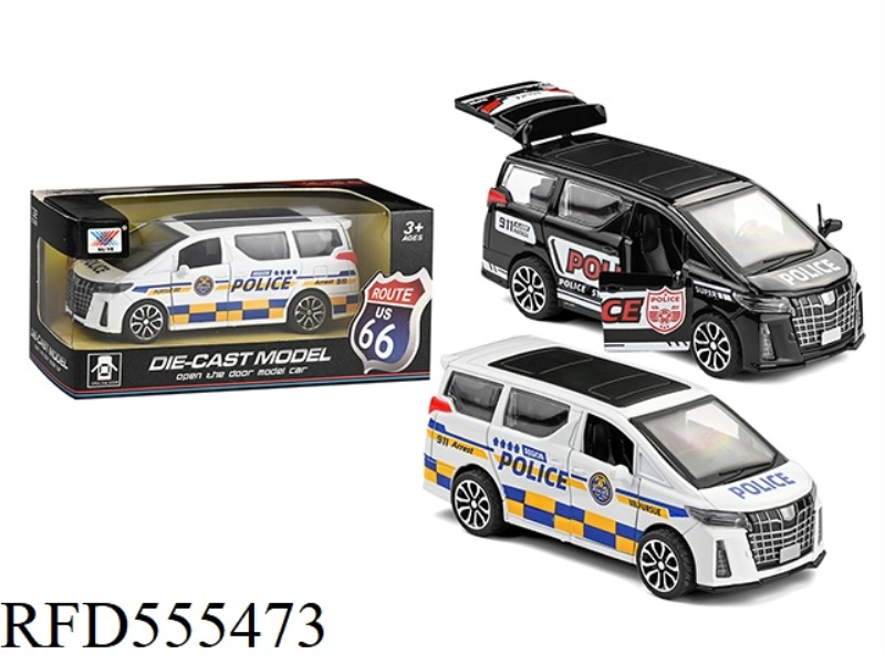 1:32 TOYOTA POLICE CAR ALLOY CAR PULL BACK THREE DOORS (1 ONLY)