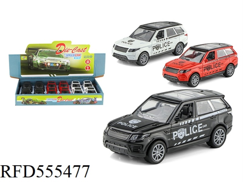 1:36 ALLOY CAR LAND ROVER POLICE CAR PULL BACK (12 ONLY)