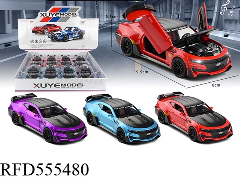 1:24 ALLOY HORNET SS MODEL CAR FOUR-DOOR COMEBACK LIGHTING MUSIC 8PCS