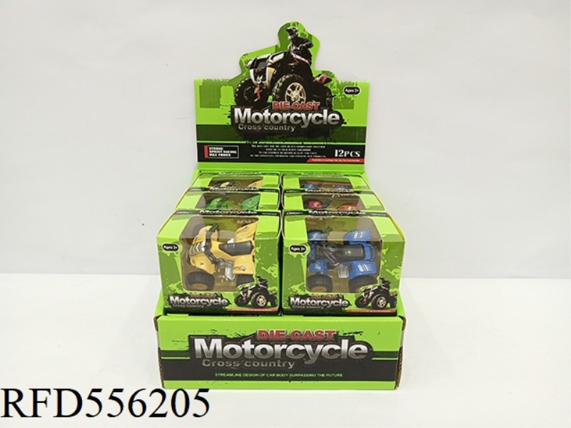 ALLOY PULL-BACK BEACH MOTORCYCLE 12PCS