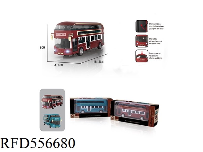 METAL BUS LIGHTS AND MUSIC PULL BACK