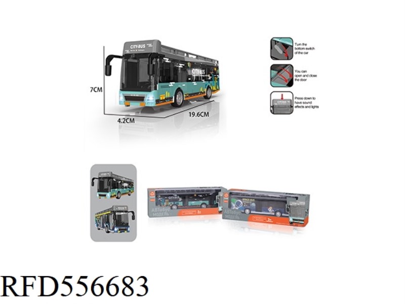 METAL BUS LIGHTS AND MUSIC PULL BACK