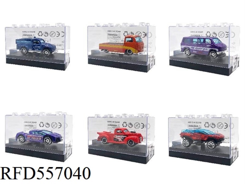 GLIDE 1:64 ALLOY CAR 6 WOOD BOXES