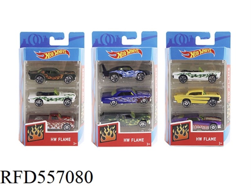SLIDING ALLOY MUSCLE CAR WITH 3 STRIPS