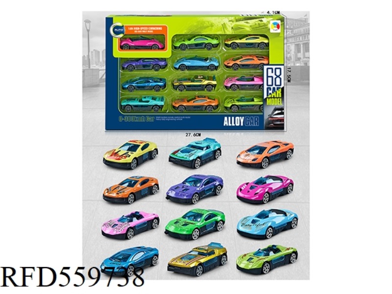 12 ALLOY SLIDING CAR 03 D (SIMULATION CAR SERIES) D