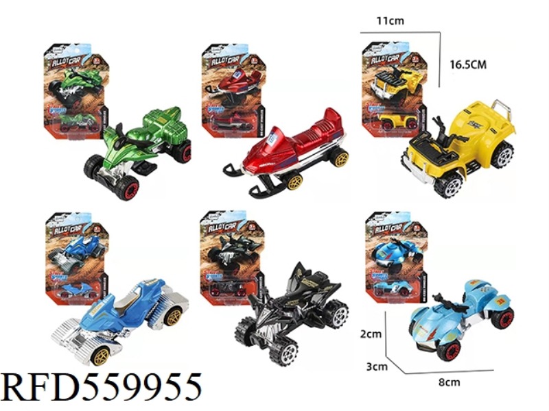 1:64 BEACH MOTORCYCLE SLIDING ALLOY CAR