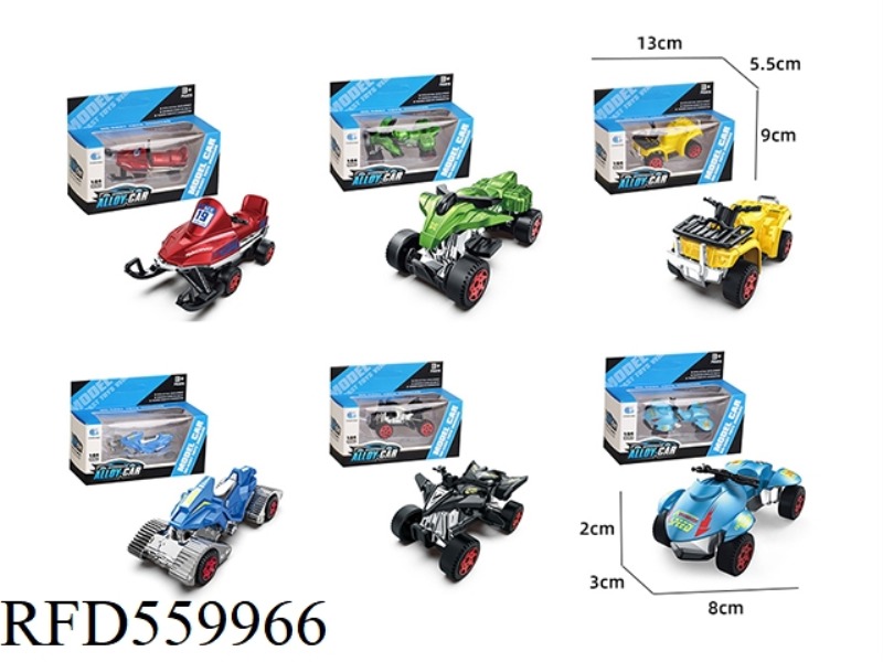 1:64 BEACH MOTORCYCLE SLIDING ALLOY CAR